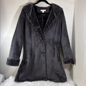 Coldwater Creek Charcoal Teddy Jacket